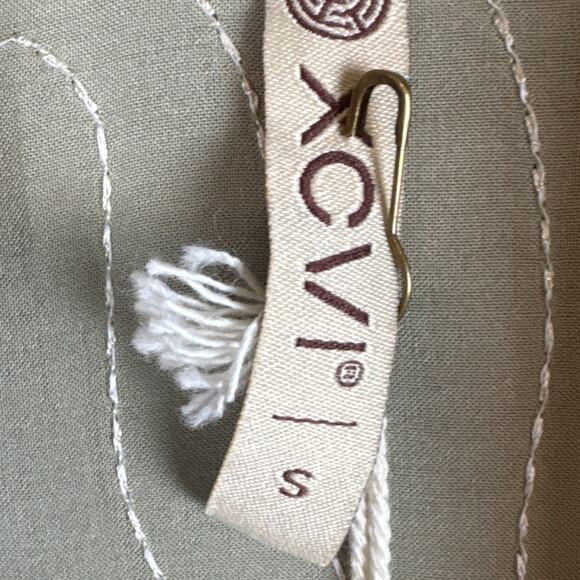 XCVI Seraphina Button Up Blouse Sand Lime Sequins Size S NWT Fall Style Elevated - Picture 9 of 12